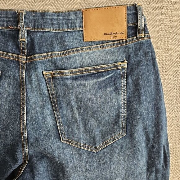 Weatherproof Jeans Men's W36xL30 Vintage Slim Straight Dark Blue Distressed - Picture 5 of 16